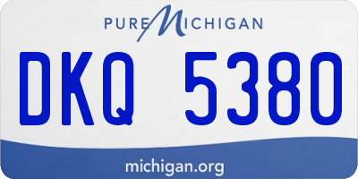 MI license plate DKQ5380