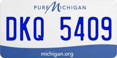 MI license plate DKQ5409