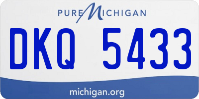 MI license plate DKQ5433