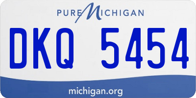 MI license plate DKQ5454