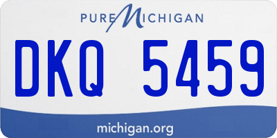 MI license plate DKQ5459