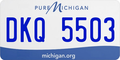 MI license plate DKQ5503