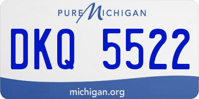 MI license plate DKQ5522