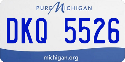 MI license plate DKQ5526