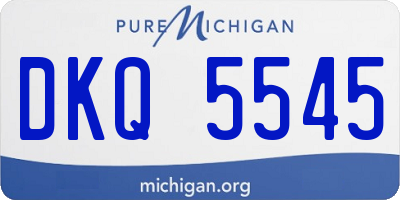 MI license plate DKQ5545