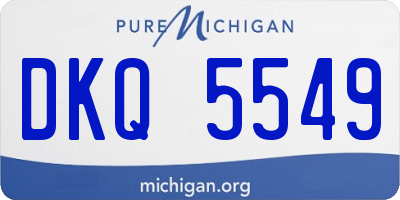 MI license plate DKQ5549