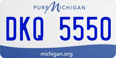 MI license plate DKQ5550