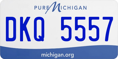 MI license plate DKQ5557
