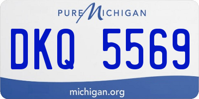 MI license plate DKQ5569