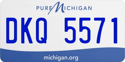 MI license plate DKQ5571