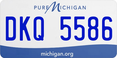 MI license plate DKQ5586