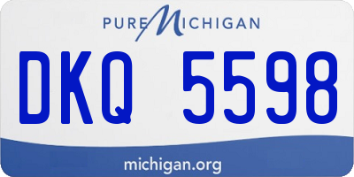 MI license plate DKQ5598