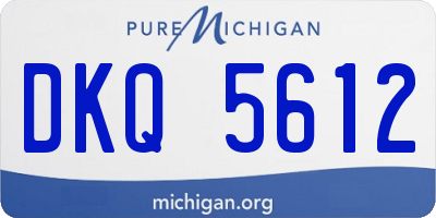 MI license plate DKQ5612