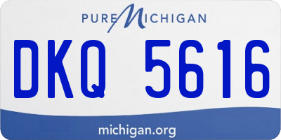 MI license plate DKQ5616