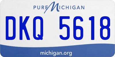 MI license plate DKQ5618