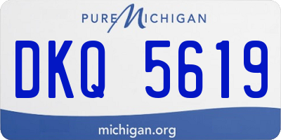 MI license plate DKQ5619