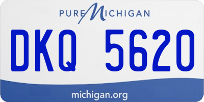 MI license plate DKQ5620