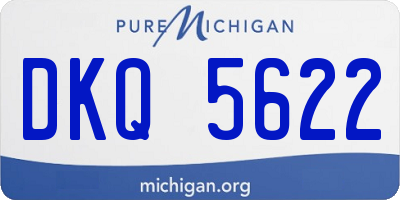 MI license plate DKQ5622