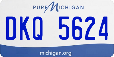 MI license plate DKQ5624