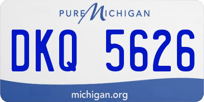 MI license plate DKQ5626