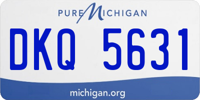 MI license plate DKQ5631