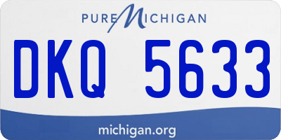MI license plate DKQ5633