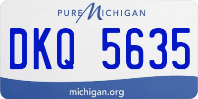 MI license plate DKQ5635