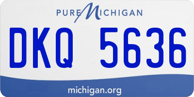 MI license plate DKQ5636