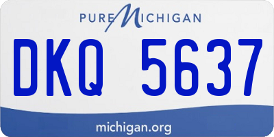 MI license plate DKQ5637