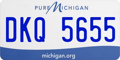 MI license plate DKQ5655