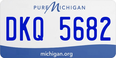 MI license plate DKQ5682