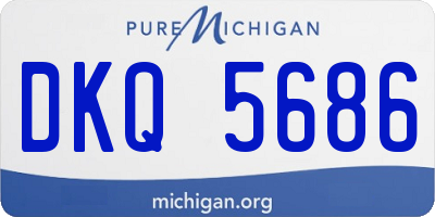 MI license plate DKQ5686