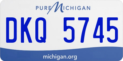 MI license plate DKQ5745