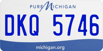 MI license plate DKQ5746