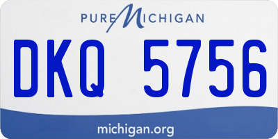 MI license plate DKQ5756