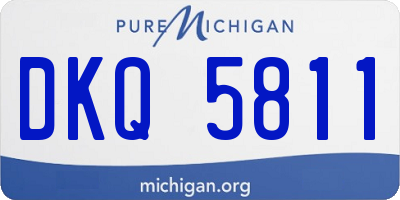 MI license plate DKQ5811