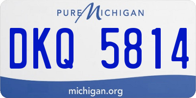 MI license plate DKQ5814