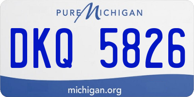 MI license plate DKQ5826