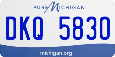 MI license plate DKQ5830