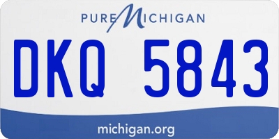 MI license plate DKQ5843