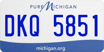 MI license plate DKQ5851