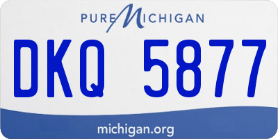 MI license plate DKQ5877