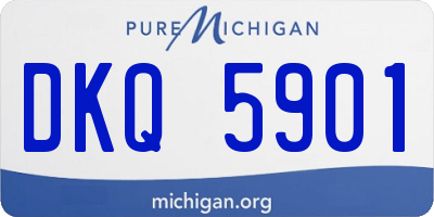 MI license plate DKQ5901