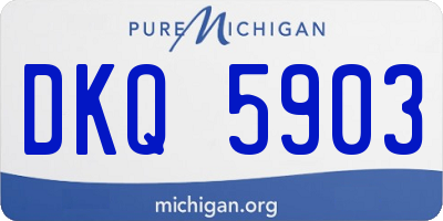 MI license plate DKQ5903
