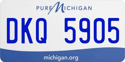 MI license plate DKQ5905