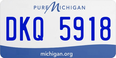 MI license plate DKQ5918