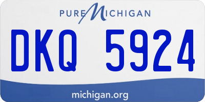 MI license plate DKQ5924