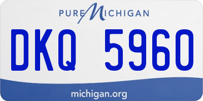 MI license plate DKQ5960