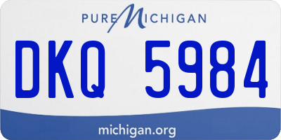 MI license plate DKQ5984