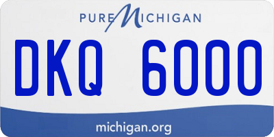 MI license plate DKQ6000
